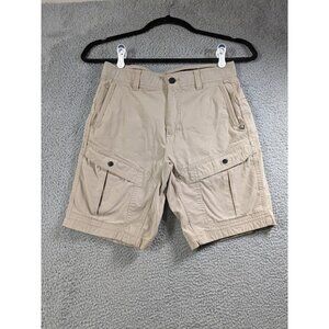 Eddie Bauer First Ascent Shorts Mens 30 Cotton Nylon Stretch Cargo Trail Beige